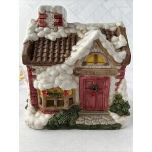 VINTAGE Artmark Christmas Village Collection General Store Lighted House 1992